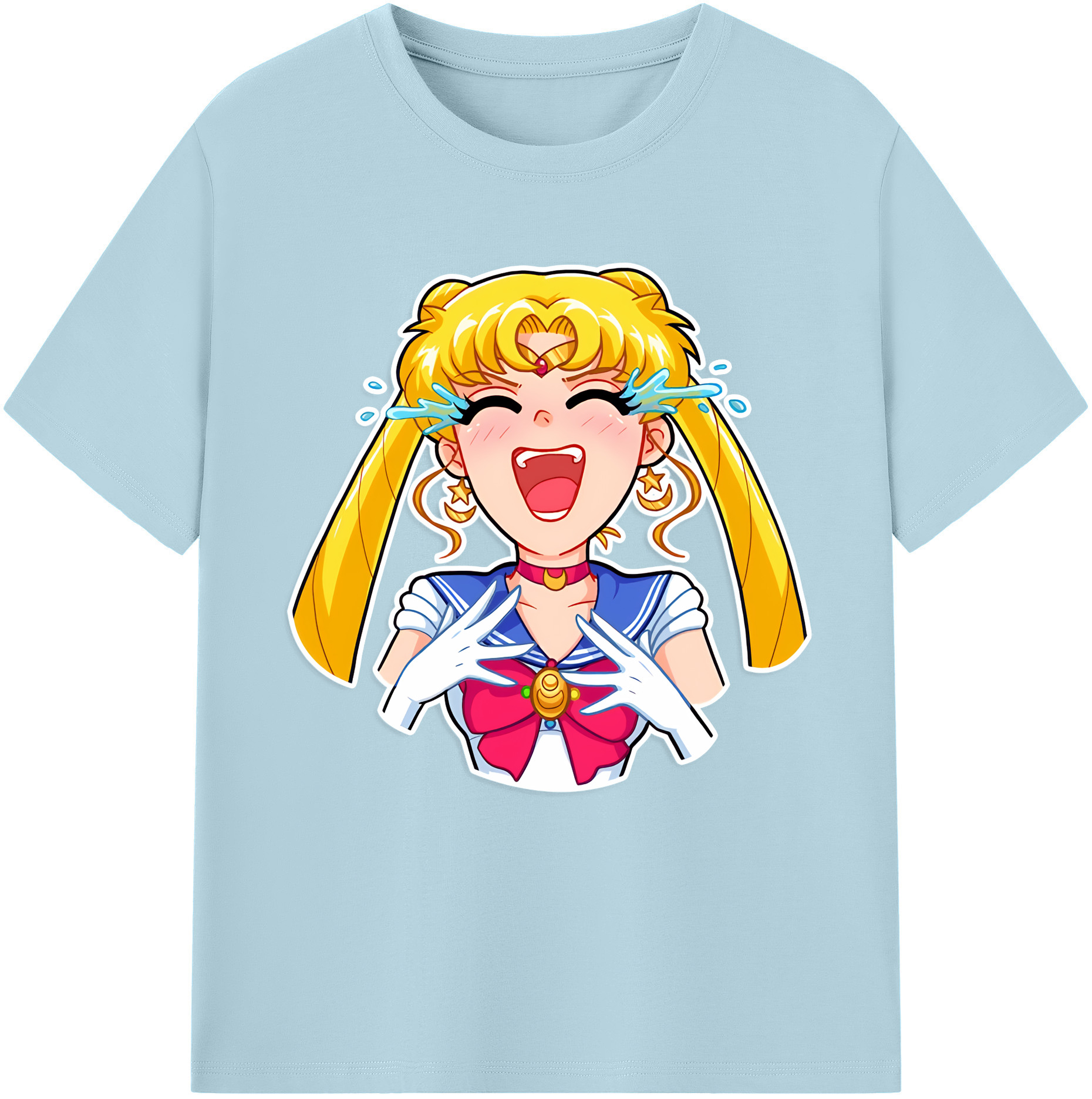 （画像用） 美少女戦士セーラームーン 月野 うさぎ つきの うさぎ Sailor Moon Tsukino Usagi 綿100％半袖Tシャツ（フロントプリント）
